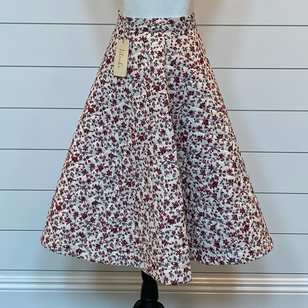 NWT Anthropologie Let It Be Me Quilted Midi Skirt